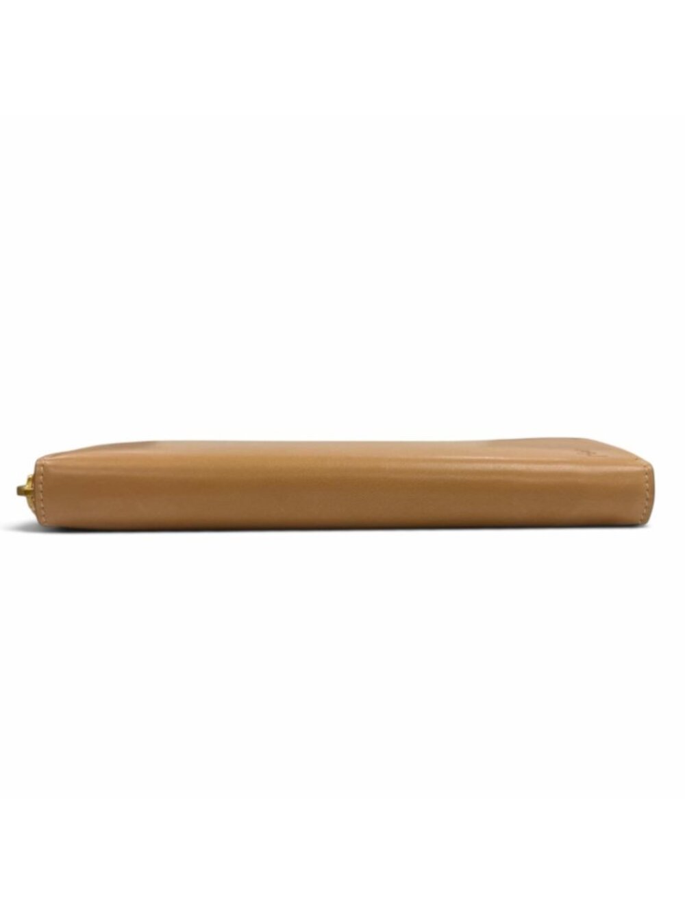 Saint Laurent Paris Logo Stamp Leather Zip Around Wallet Light Brown - Picture 4 of 13